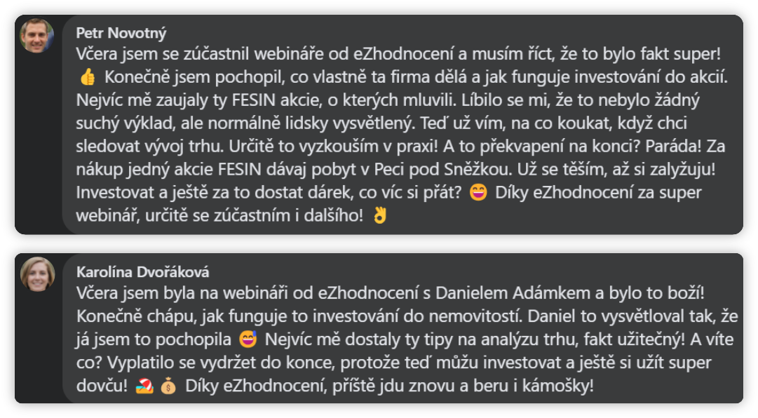 Recenze webináře ezhodnoceni